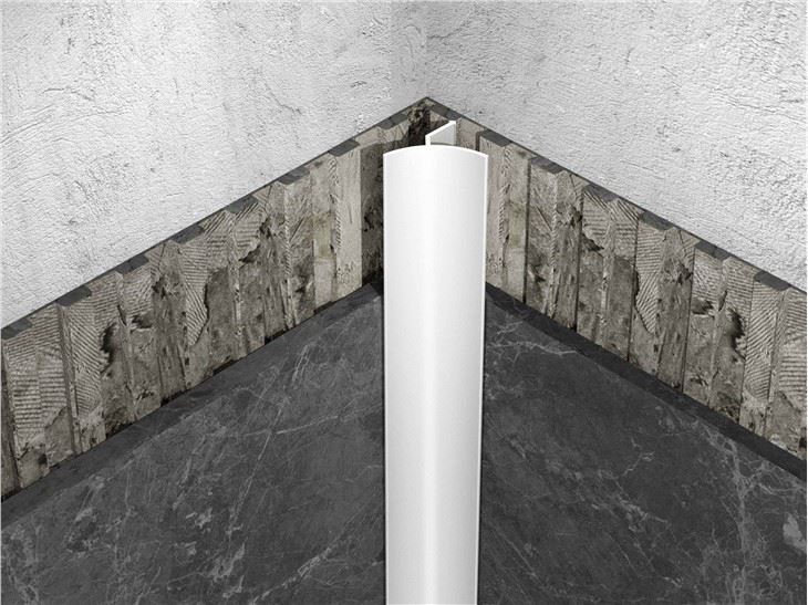 Internal Corner Tile Trim Grey